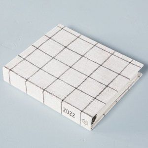 3/$18 NEW Hearth & Hand Magnolia Grid Fabric Covered 18 Mo Planner 2022-23